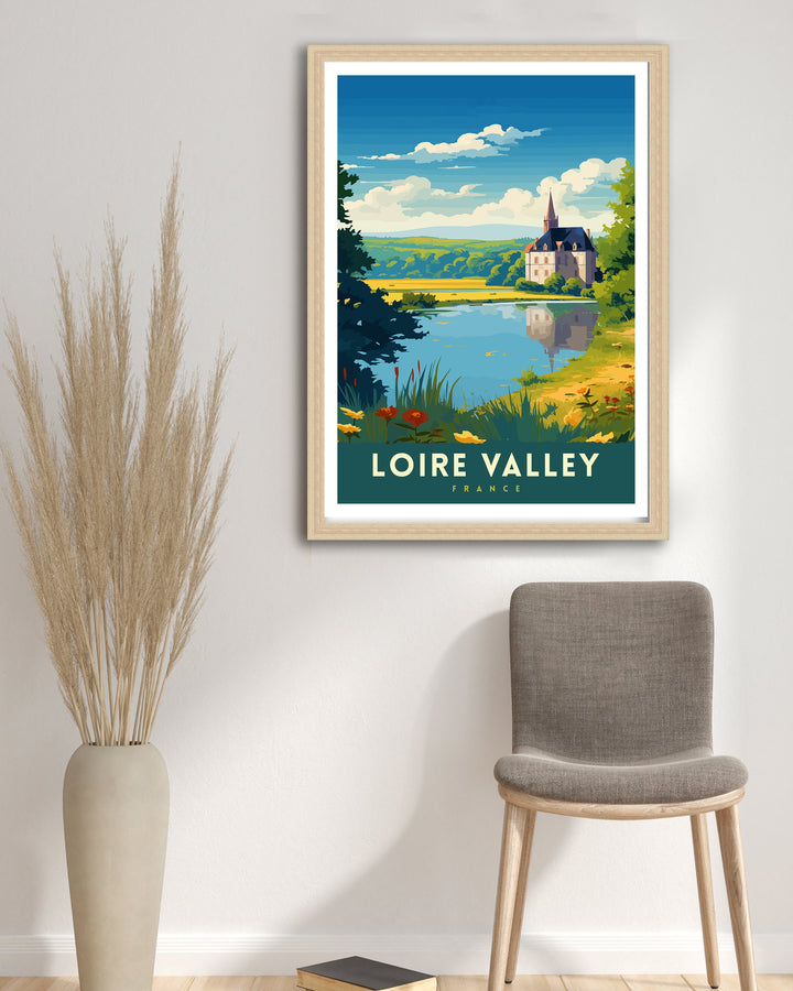 Loire Valley France Travel Print France Wall Decor Loire Valley Poster Châteaux de la Loire Prints France Art Print Loire Valley