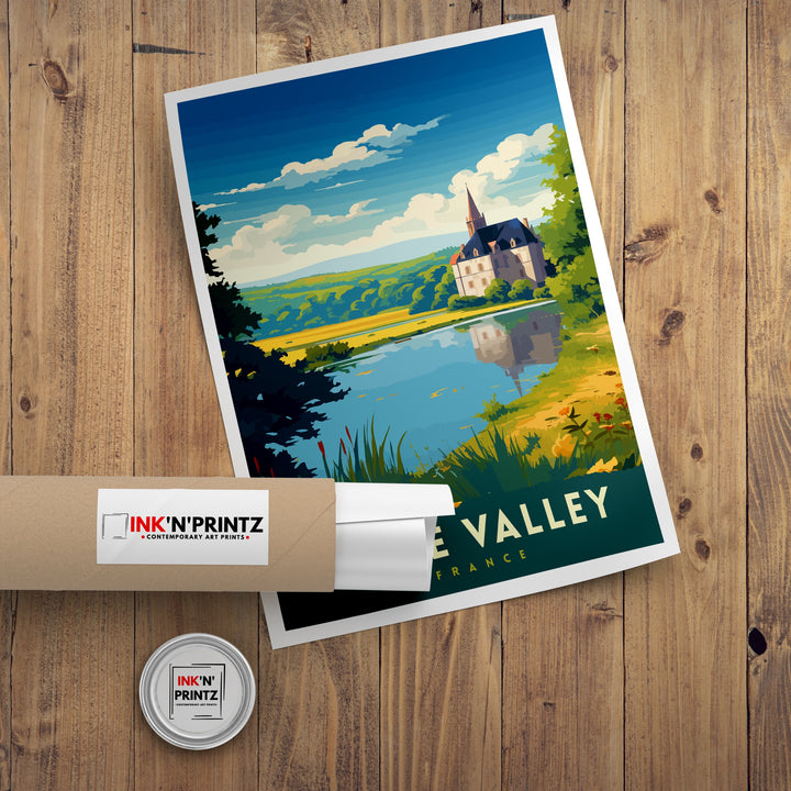 Loire Valley France Travel Print France Wall Decor Loire Valley Poster Châteaux de la Loire Prints France Art Print Loire Valley