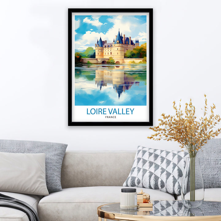 Loire Valley France Travel Print France Wall Decor Loire Valley Poster Châteaux de la Loire Prints France Art Print Loire Valley