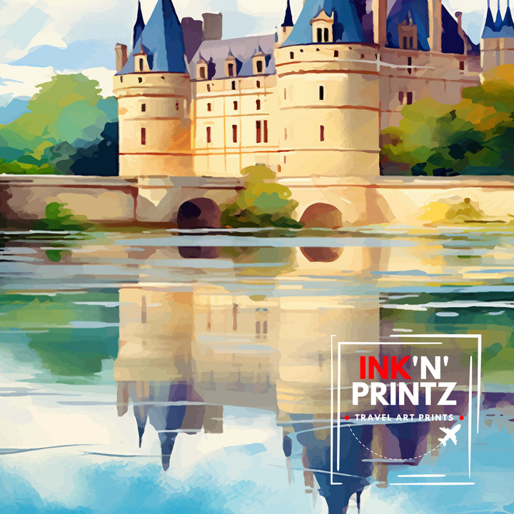 Loire Valley France Travel Print France Wall Decor Loire Valley Poster Châteaux de la Loire Prints France Art Print Loire Valley