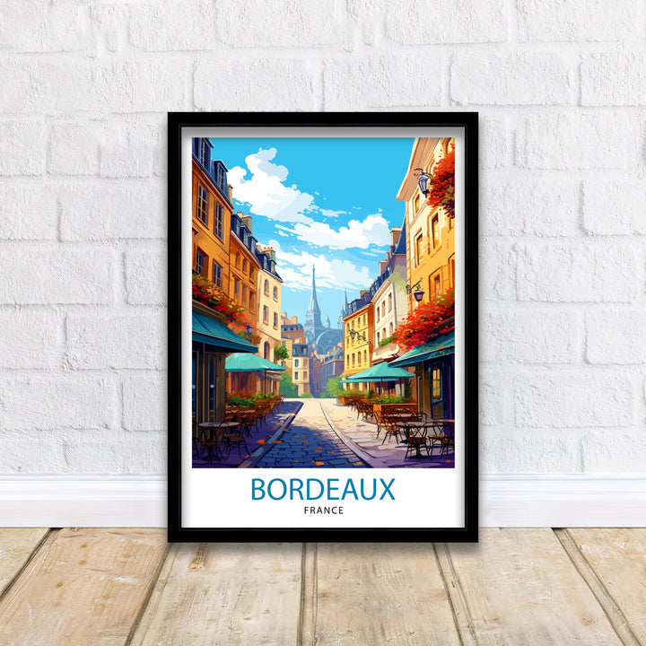 Bordeaux France Travel Print Bordeaux Wall Decor Bordeaux Poster France Travel Prints Bordeaux Art Print Bordeaux Illustration Bordeaux