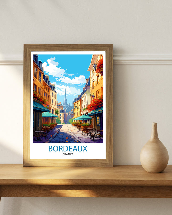 Bordeaux France Travel Print Bordeaux Wall Decor Bordeaux Poster France Travel Prints Bordeaux Art Print Bordeaux Illustration Bordeaux