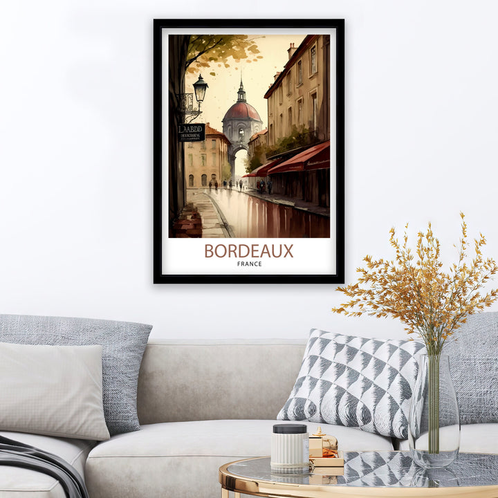 Bordeaux France Travel Print Bordeaux Wall Decor Bordeaux Poster France Travel Prints Bordeaux Art Print Bordeaux Illustration Bordeaux