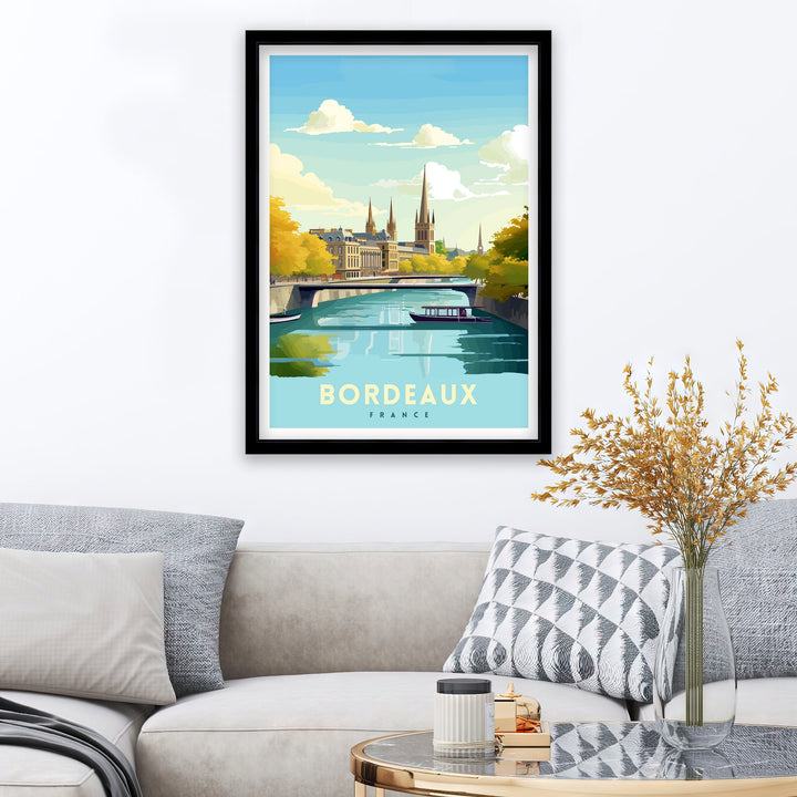 Bordeaux France Travel Print Bordeaux Wall Decor Bordeaux Poster France Travel Prints Bordeaux Art Print Bordeaux Illustration Bordeaux