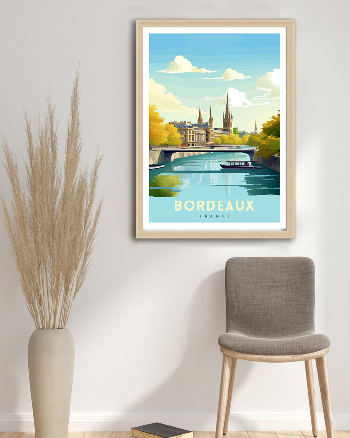 Bordeaux France Travel Print Bordeaux Wall Decor Bordeaux Poster France Travel Prints Bordeaux Art Print Bordeaux Illustration Bordeaux