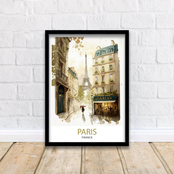 Paris France Travel Print Paris Wall Art Eiffel Tower Art France Travel Poster Paris Home Decor French Illustration Parisian Art Print