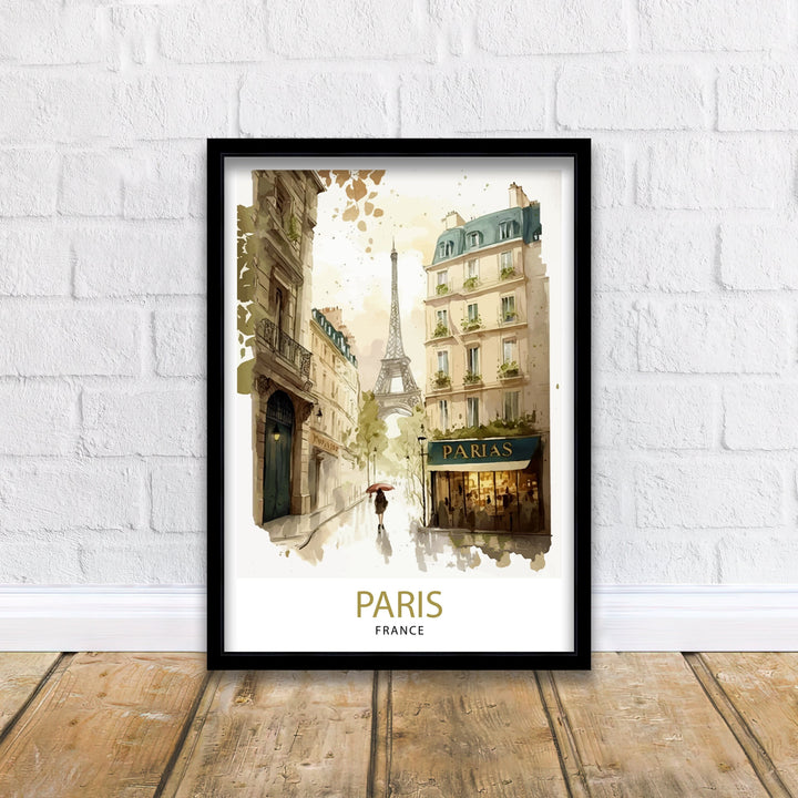 Paris France Travel Print Paris Wall Art Eiffel Tower Art France Travel Poster Paris Home Decor French Illustration Parisian Art Print