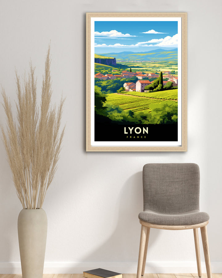 Lyon France Travel Print Lyon Wall Decor Lyon Poster France Travel Prints Lyon Art Print Lyon Illustration Lyon Wall Art - France Print