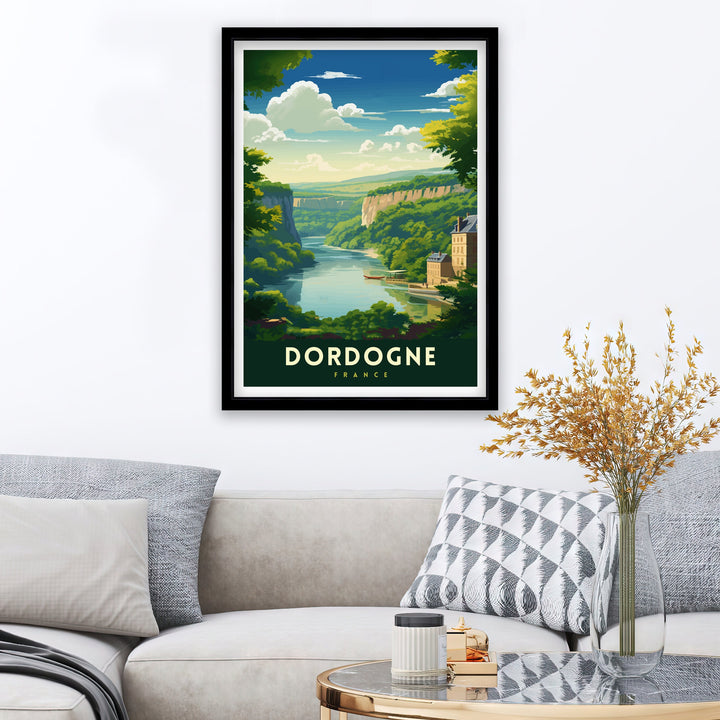 Dordogne France Travel Print Dordogne Wall Decor Dordogne Poster France Travel Prints Dordogne Art Print Dordogne Illustration Dordogne
