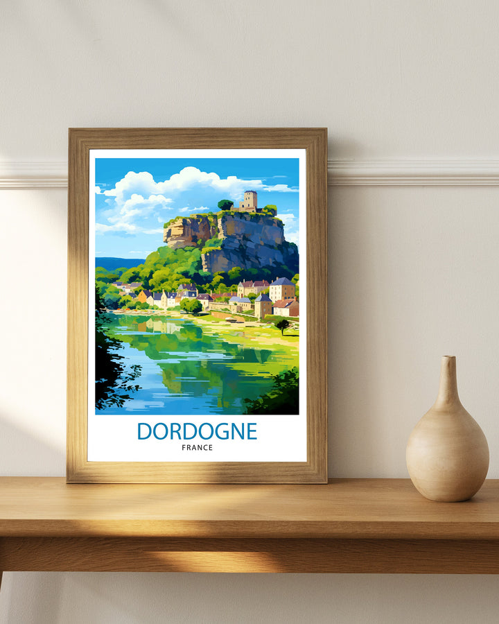 Dordogne France Travel Print Dordogne Wall Decor Dordogne Poster France Travel Prints Dordogne Art Print Dordogne Illustration Dordogne
