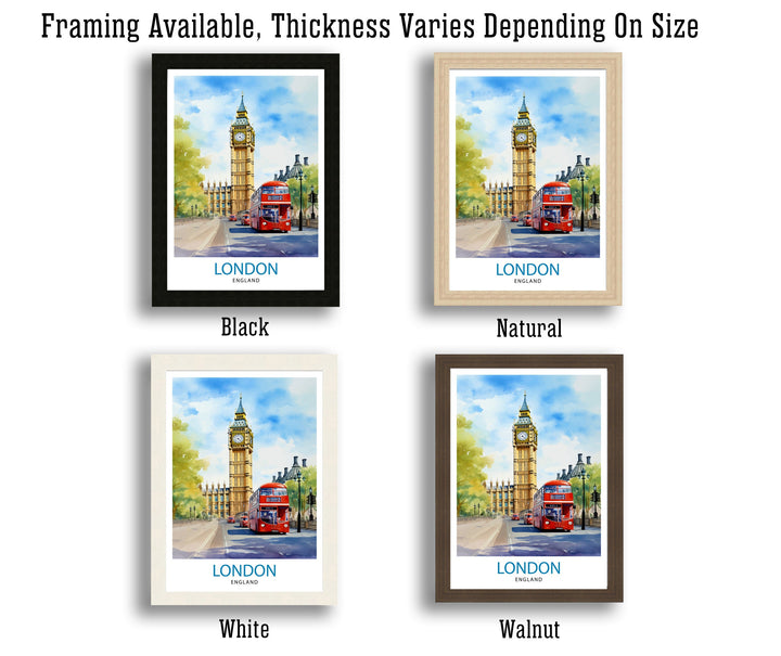London Travel Poster London Wall Art London Home Decor London Illustration Travel Poster Gift For London UK Home Decor