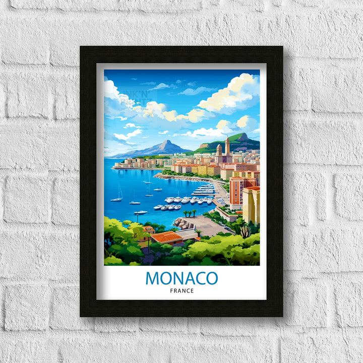 Monaco Art Print | Monaco | Monaco Poster | Monaco Print | Monaco Wall Art | Travel Poster | Monaco Art | Monaco Travel Poster | Wall Art