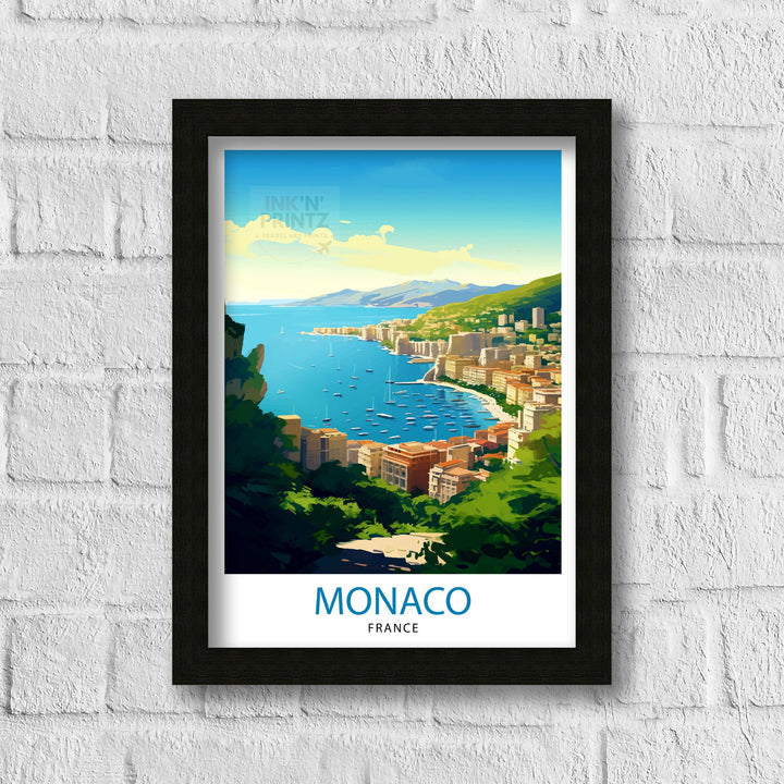 Monaco Art Print | Monaco | Monaco Poster | Monaco Print | Monaco Wall Art | Travel Poster | Monaco Art | Monaco Travel Poster | Wall Art