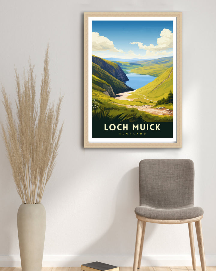 Loch Muick Scotland Travel Print Loch Muick Wall Decor Loch Muick Poster Scotland Travel Prints Loch Muick Art Print Loch Muick