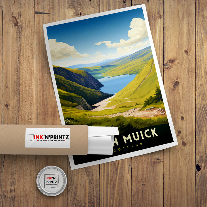 Loch Muick Scotland Travel Print Loch Muick Wall Decor Loch Muick Poster Scotland Travel Prints Loch Muick Art Print Loch Muick