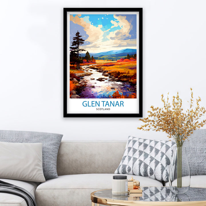 Glen Tanar Scotland Travel Print Glen Tanar Wall Decor Glen Tanar Poster Scotland Travel Prints Glen Tanar Art Print Glen Tanar Illustration