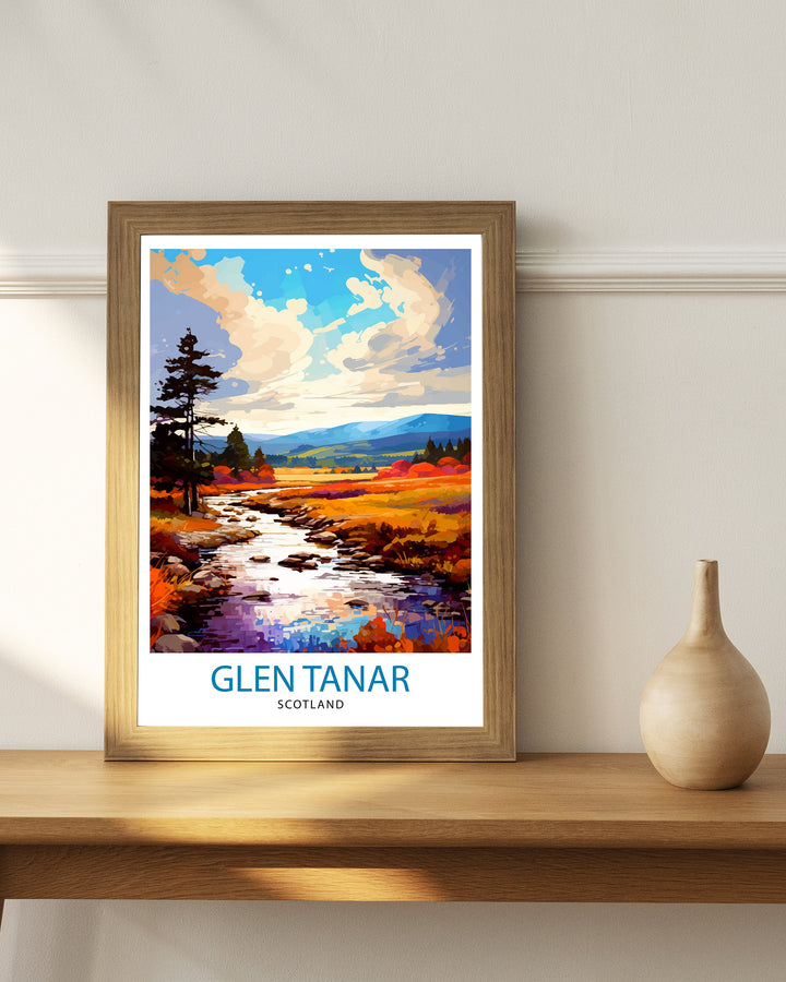 Glen Tanar Scotland Travel Print Glen Tanar Wall Decor Glen Tanar Poster Scotland Travel Prints Glen Tanar Art Print Glen Tanar Illustration