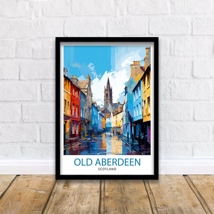 Old Aberdeen Scotland Travel Print Old Aberdeen Wall Decor Old Aberdeen Poster Scotland Travel Prints Old Aberdeen Art Print Old Aberdeen