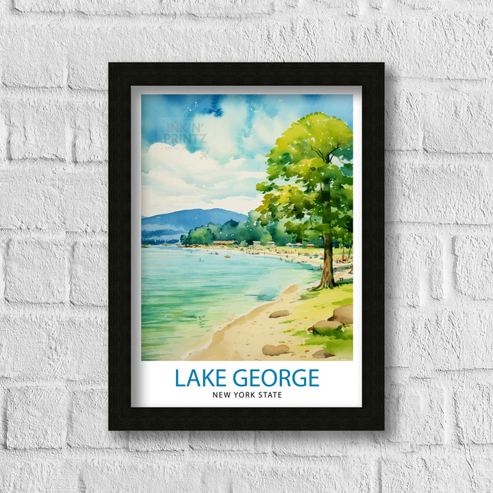 Lake George New York State Travel Poster