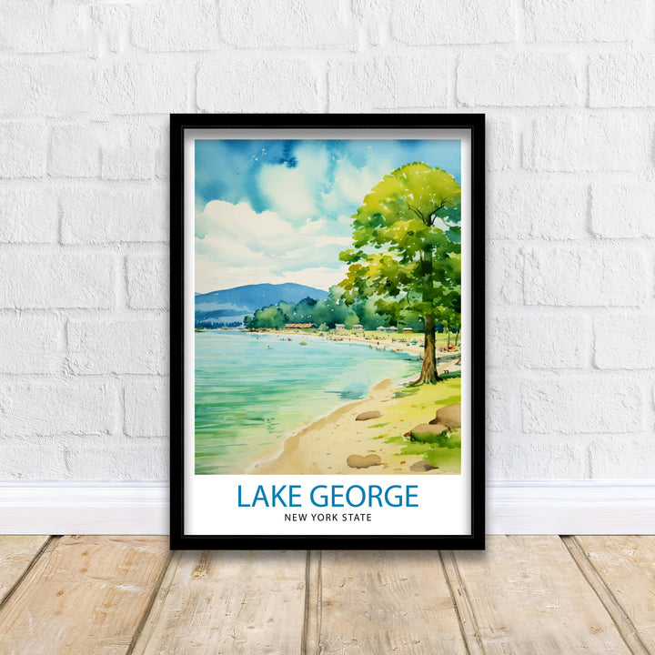 Lake George New York State Travel Poster