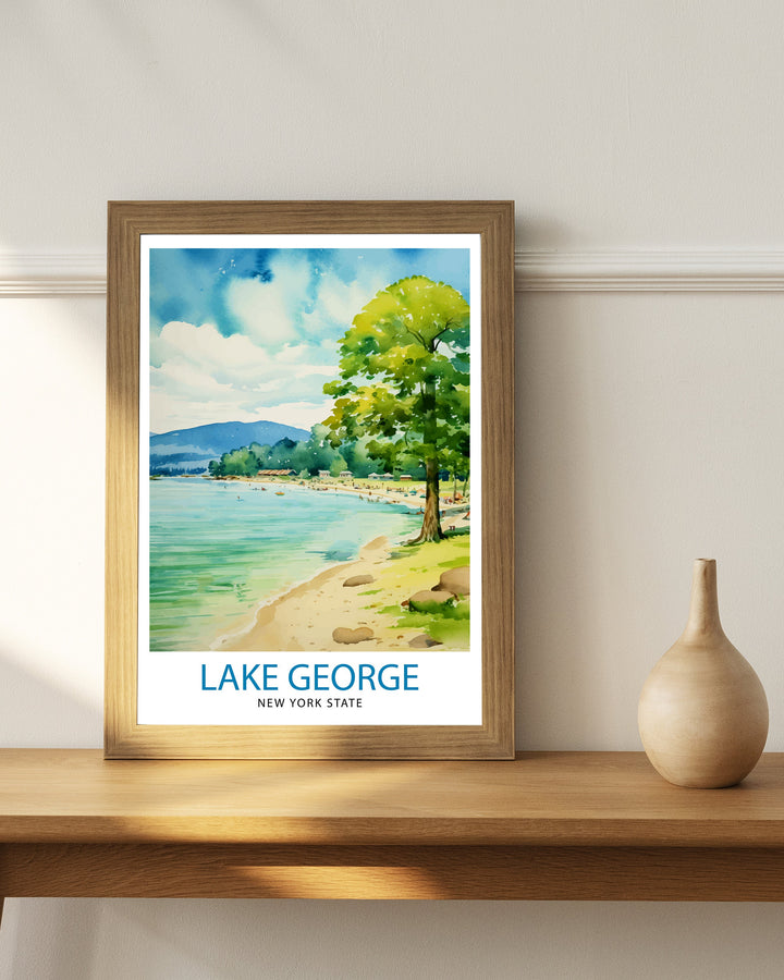 Lake George New York State Travel Poster