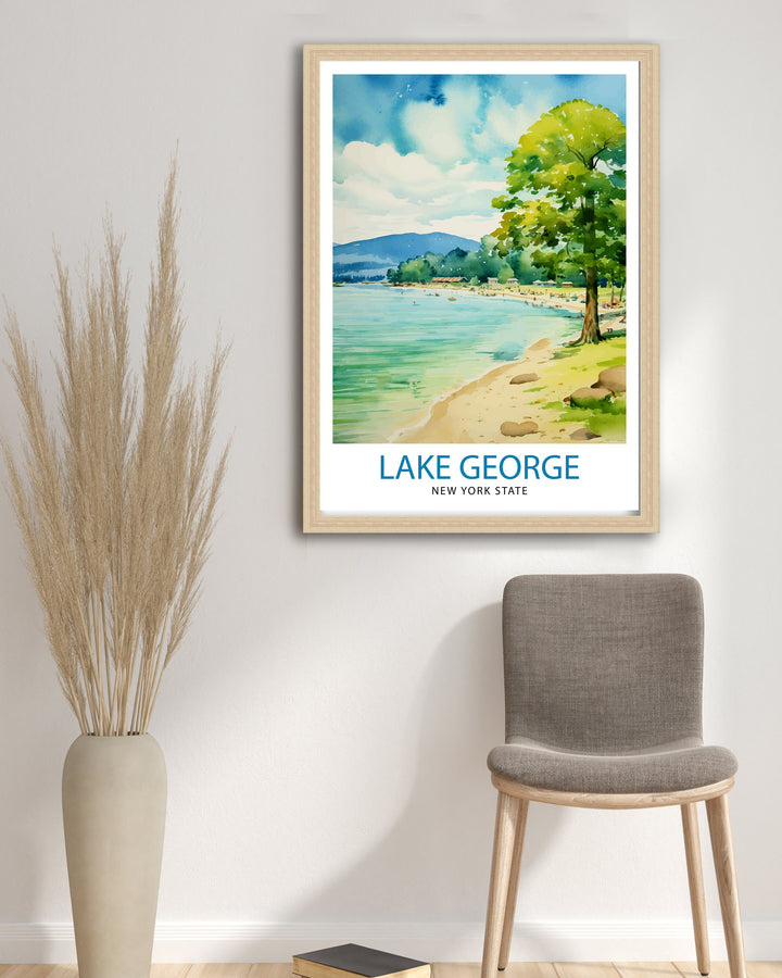 Lake George New York State Travel Poster