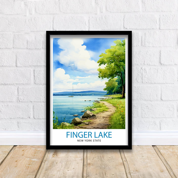 Finger Lakes New York State Travel Poster