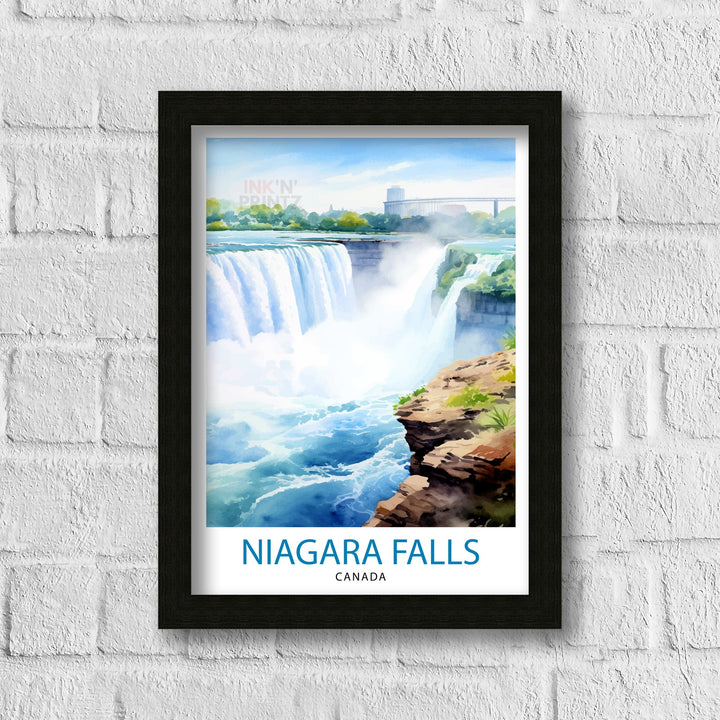 Niagara Falls Travel Poster Waterfall