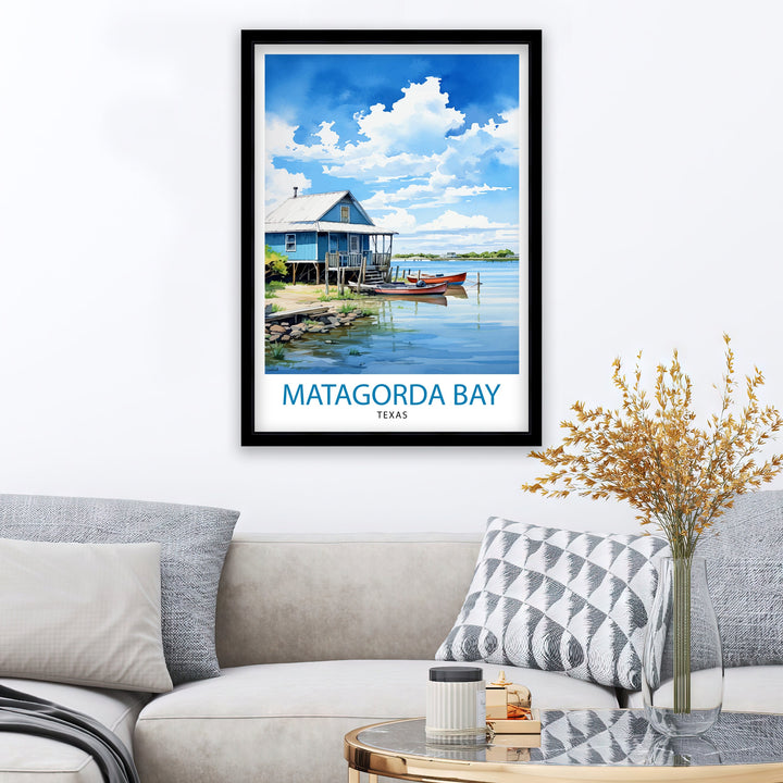 Matagorda Bay Texas Travel Poster