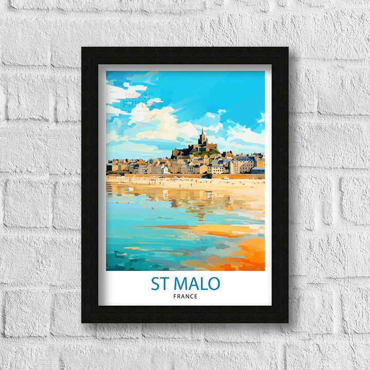 St Malo France Travel Poster St Malo Wall Art St Malo Home Decor St Malo Illustration Travel Poster Gift For St Malo France Home