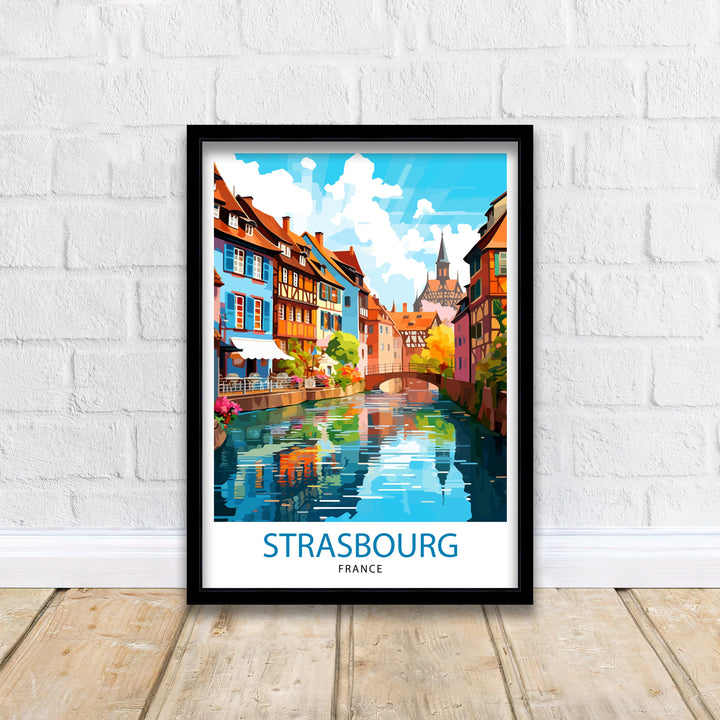 Strasbourg France Travel Poster Strasbourg