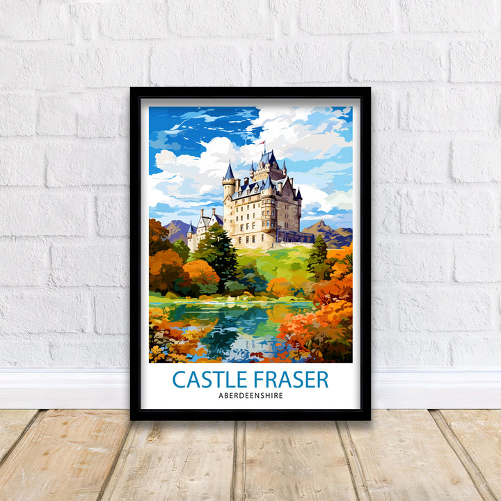 Castle Fraser Aberdeenshire Travel Poster Castle Fraser