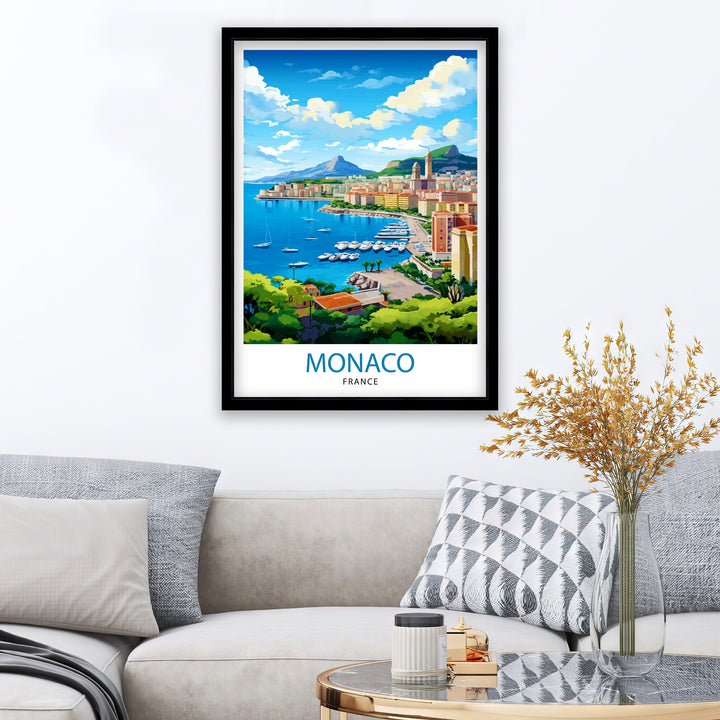 Monaco Art Print | Monaco | Monaco Poster | Monaco Print | Monaco Wall Art | Travel Poster | Monaco Art | Monaco Travel Poster | Wall Art