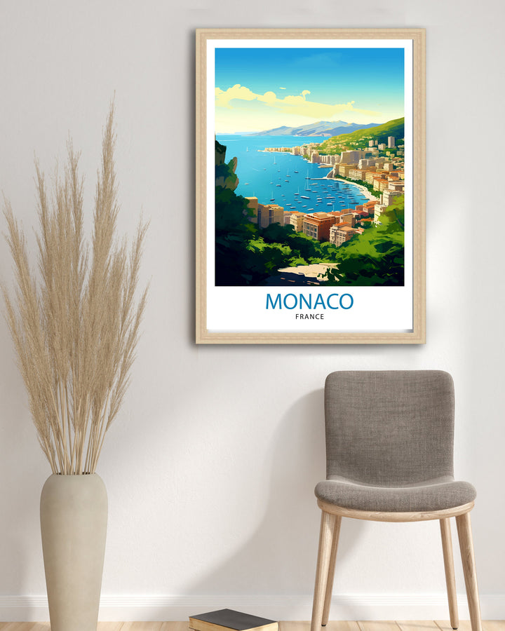 Monaco Art Print | Monaco | Monaco Poster | Monaco Print | Monaco Wall Art | Travel Poster | Monaco Art | Monaco Travel Poster | Wall Art