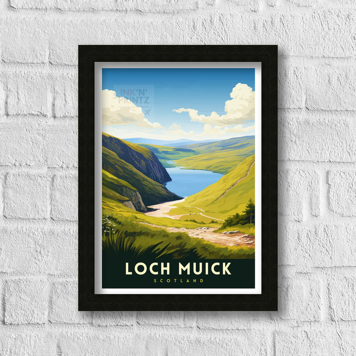 Loch Muick Scotland Travel Print Loch Muick Wall Decor Loch Muick Poster Scotland Travel Prints Loch Muick Art Print Loch Muick