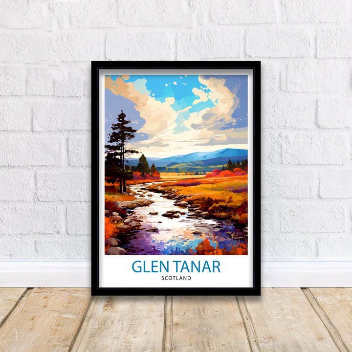 Glen Tanar Scotland Travel Print Glen Tanar Wall Decor Glen Tanar Poster Scotland Travel Prints Glen Tanar Art Print Glen Tanar Illustration