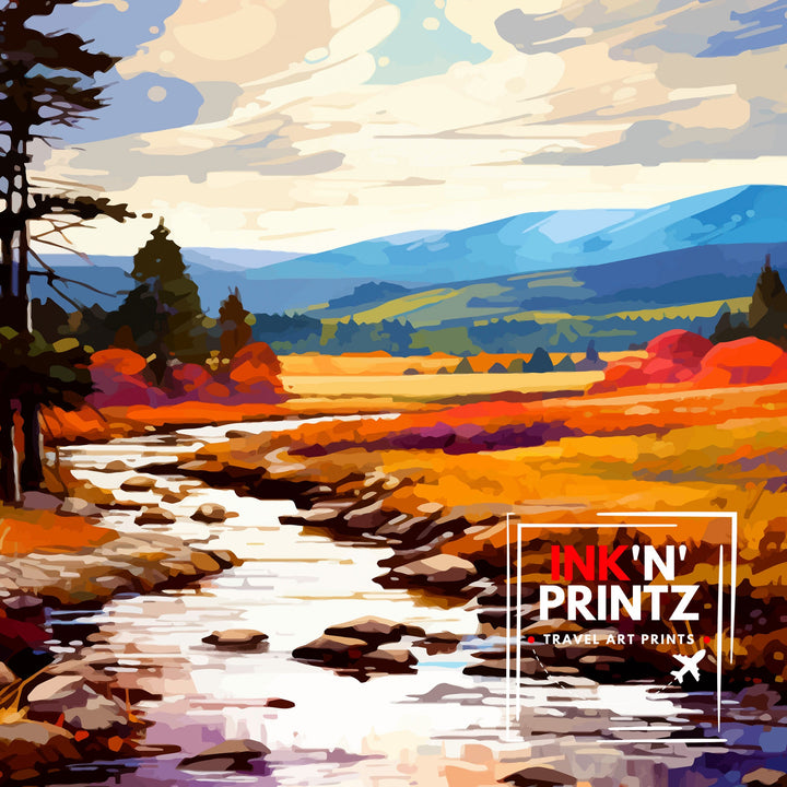 Glen Tanar Scotland Travel Print Glen Tanar Wall Decor Glen Tanar Poster Scotland Travel Prints Glen Tanar Art Print Glen Tanar Illustration