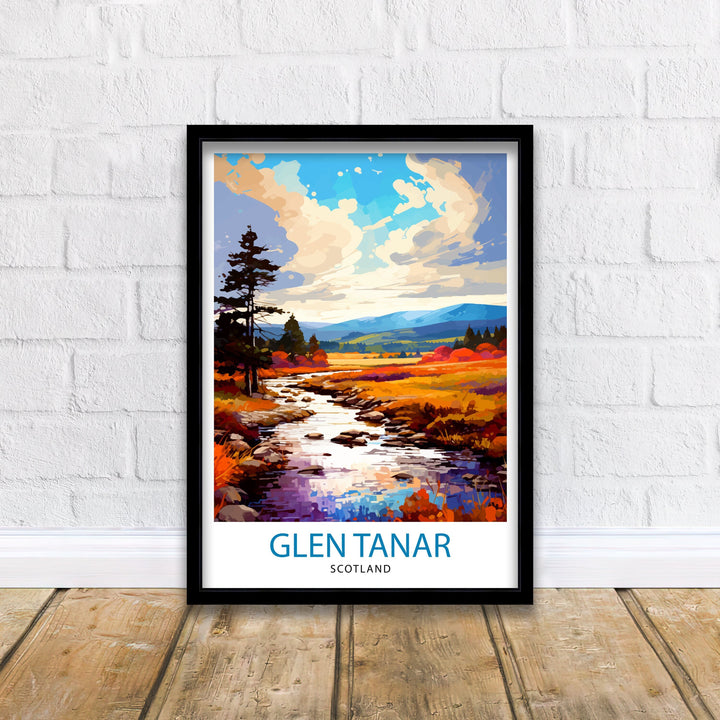 Glen Tanar Scotland Travel Print Glen Tanar Wall Decor Glen Tanar Poster Scotland Travel Prints Glen Tanar Art Print Glen Tanar Illustration