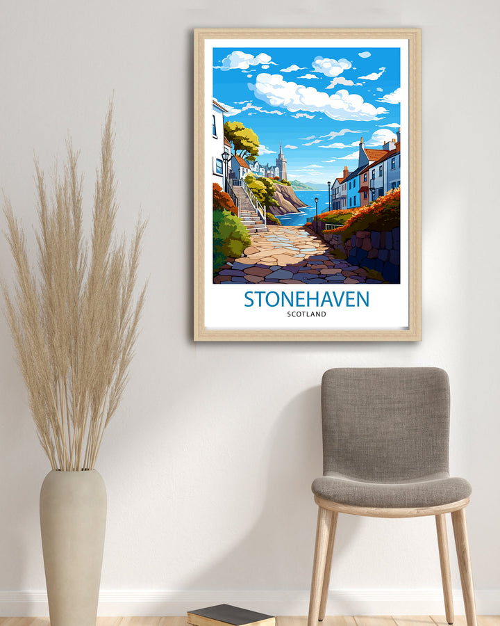 Stonehaven Scotland Travel Print Stonehaven Wall Decor Stonehaven Poster Scotland Travel Prints Stonehaven Art Print Stonehaven Illustration