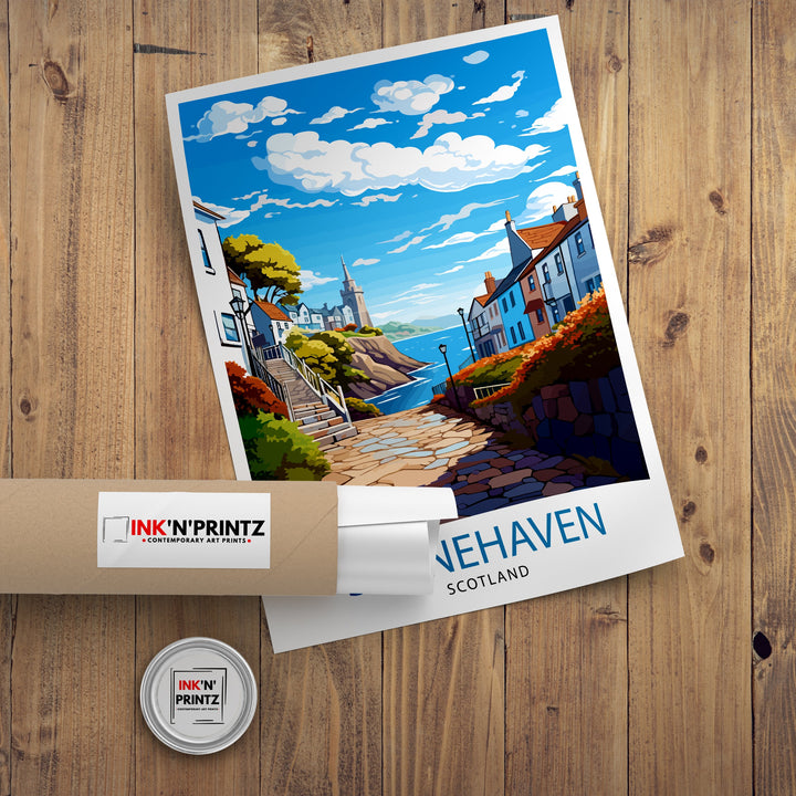 Stonehaven Scotland Travel Print Stonehaven Wall Decor Stonehaven Poster Scotland Travel Prints Stonehaven Art Print Stonehaven Illustration