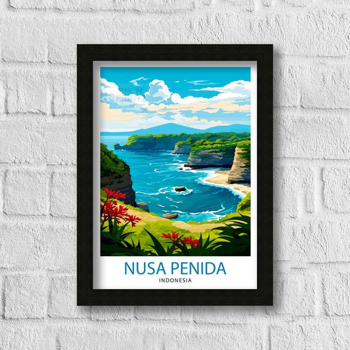 Nusa Penida Indonesia Travel Poster Nusa Penida