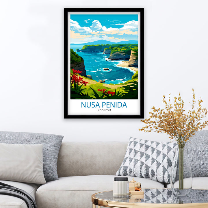 Nusa Penida Indonesia Travel Poster Nusa Penida