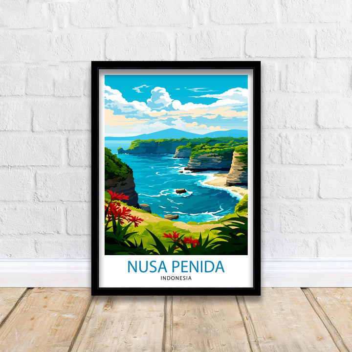 Nusa Penida Indonesia Travel Poster Nusa Penida