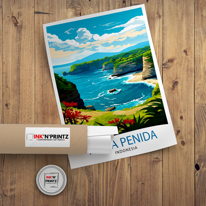Nusa Penida Indonesia Travel Poster Nusa Penida