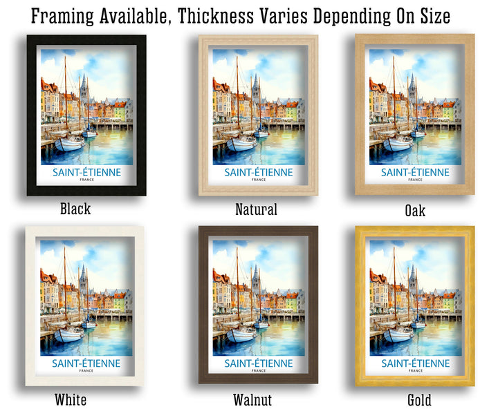 Saint-Étienne France Travel Print Saint-Étienne Wall Decor Saint-Étienne Poster France Travel Prints Saint-Étienne Art Print Saint-Étienne