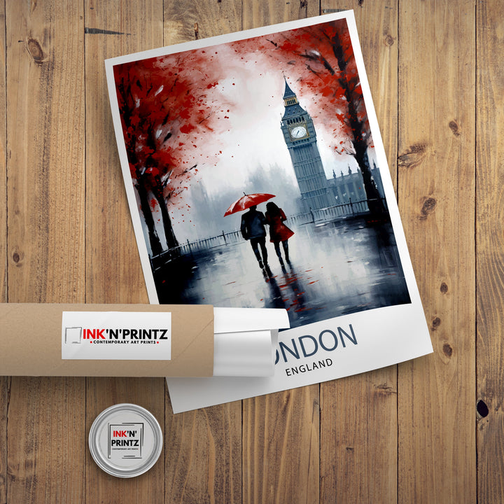 London Travel Print London Wall Art London Home Decor London Illustration Travel Poster Gift For London UK Home Decor