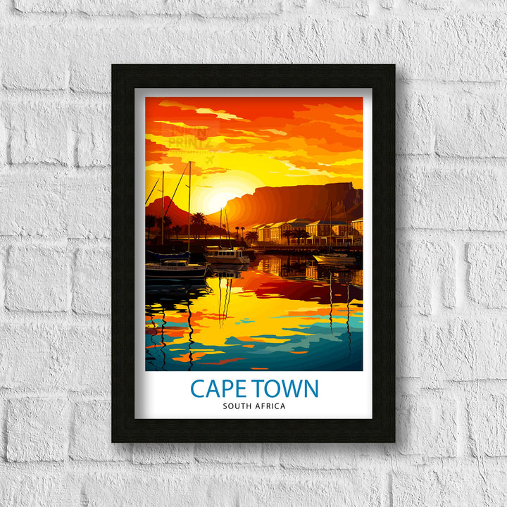 Cape Town South Africa Travel Poster Cape Town