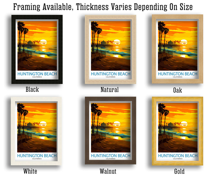 Huntington Beach California Travel Poster