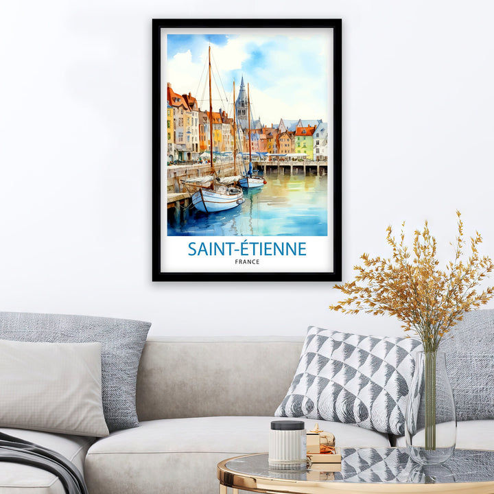 Saint-Étienne France Travel Print Saint-Étienne Wall Decor Saint-Étienne Poster France Travel Prints Saint-Étienne Art Print Saint-Étienne