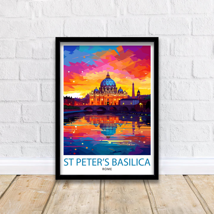 St. Peter's Basilica Travel Print Vatican City Wall Decor St. Peter's Poster Vatican Travel Prints St. Peter's Art Print Vatican